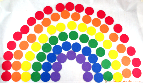 rainbow dot art