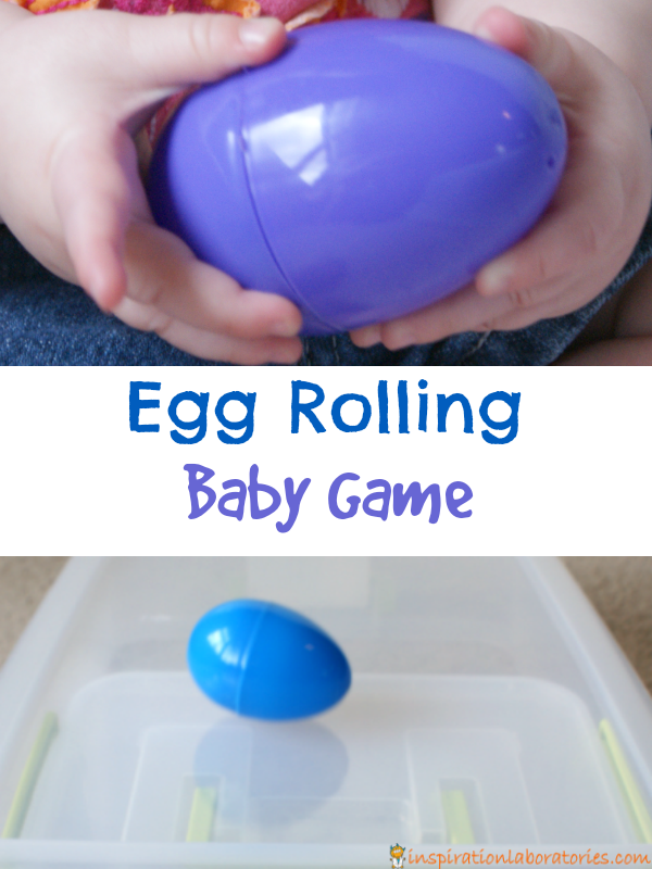 Babies and toddlers will love this game! Learn about cause and effect and explore ramps with egg rolling.