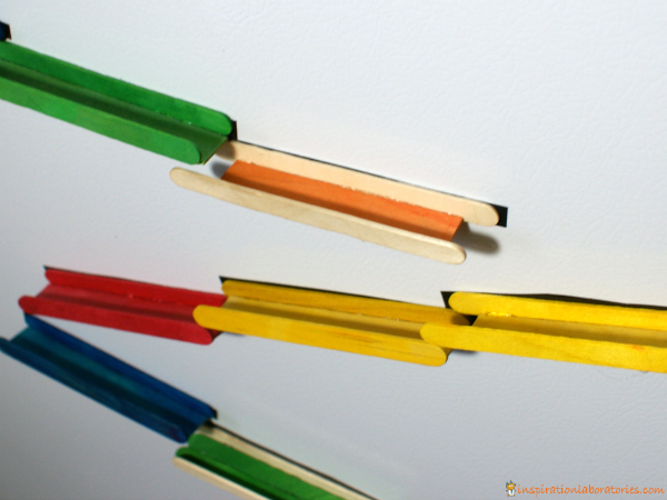 Build a marble run with craft sticks
