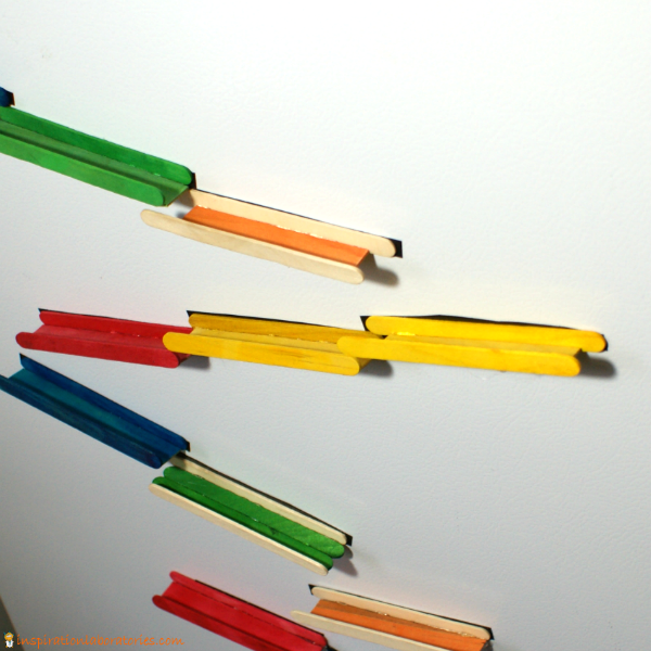 Build a marble run with craft sticks