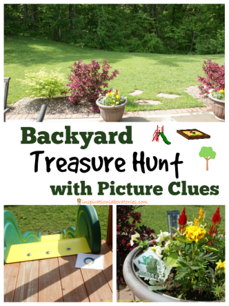 Backyard Treasure Hunt with Picture Clues