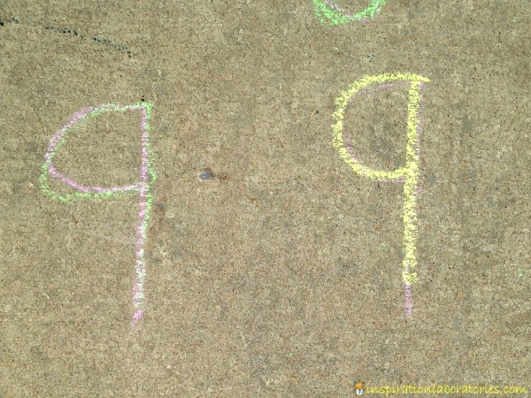 Practice writing numbers with chalk