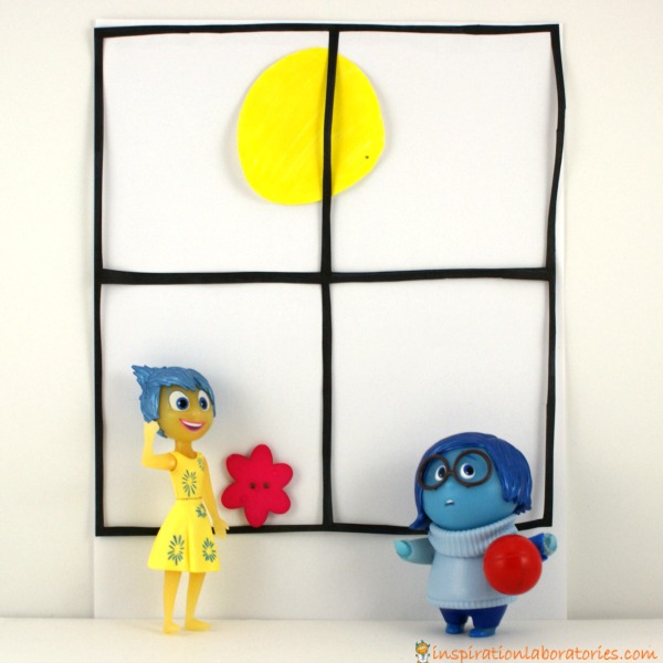 stop motion scene with Joy and Sadness