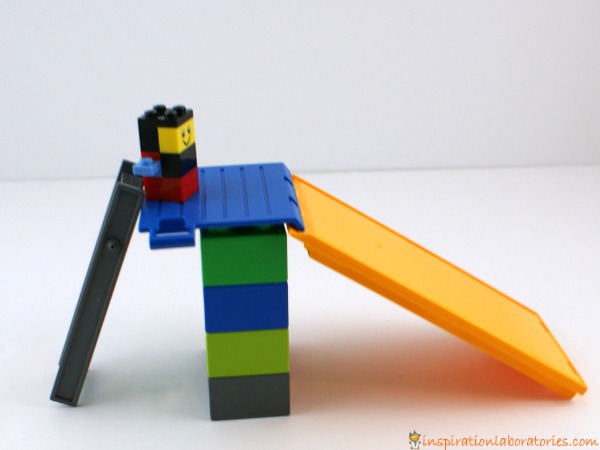 playground slide made from LEGO DUPLO