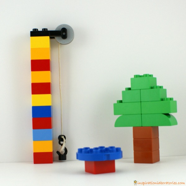 Playground tree, merry-go-round, pulley made from LEGO DUPLO