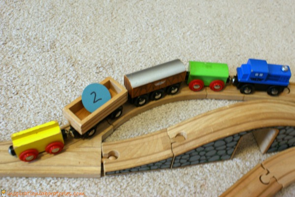 Skip counting inspired by Freight Train