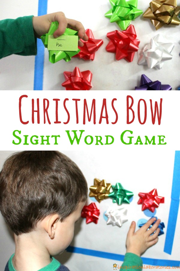 Christmas Bow Sight Word Game