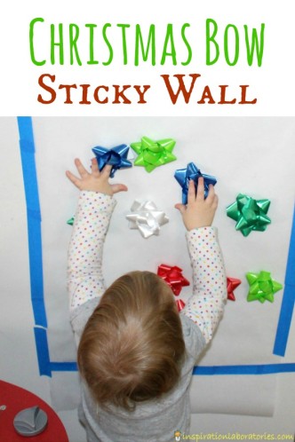 Christmas Bow Sticky Wall