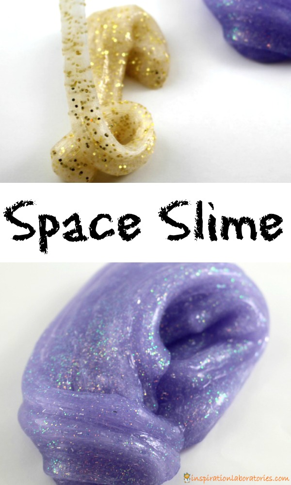 Space slime is glittery, stretchy, and so much fun!