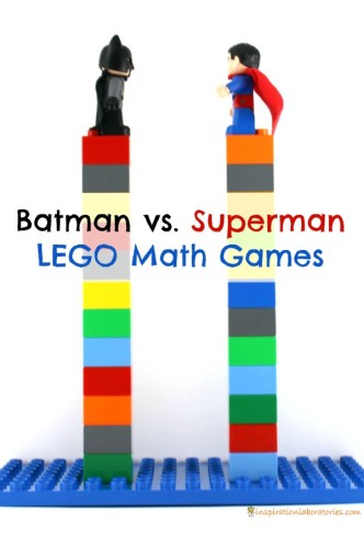 These LEGO math games with Batman and Superman are sure to please any super hero lover. Practice comparing numbers, addition, and subtraction.