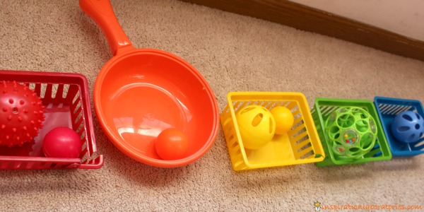 Practice sorting skills with this fun game for toddlers.