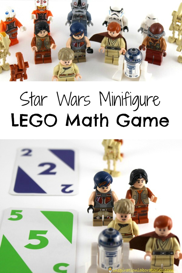 Star Wars Minifigure LEGO Math Game - such a fun way to practice addition and subtraction!