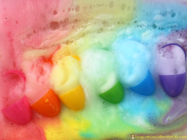 rainbow foam eggs