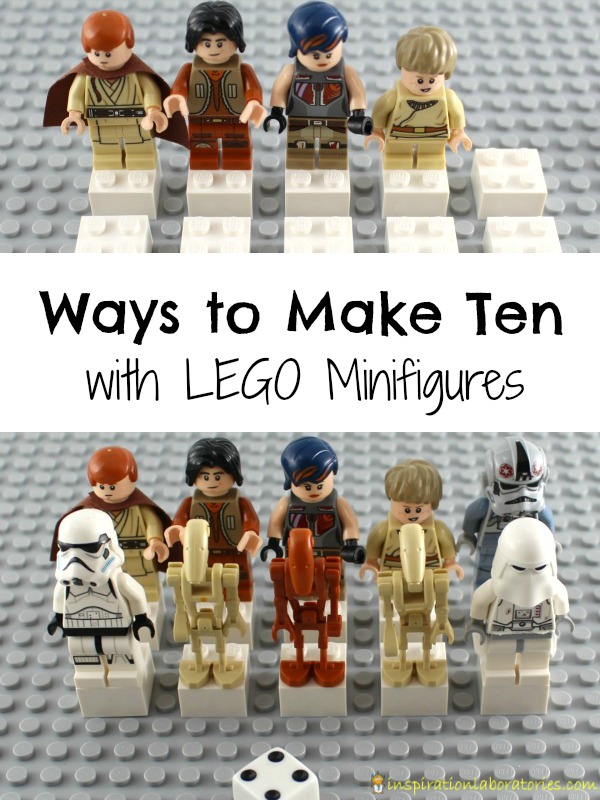 Practice ways to make ten with your favorite LEGO minifigures.