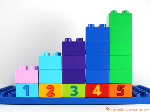 Use DUPLO to practice counting and graphing.