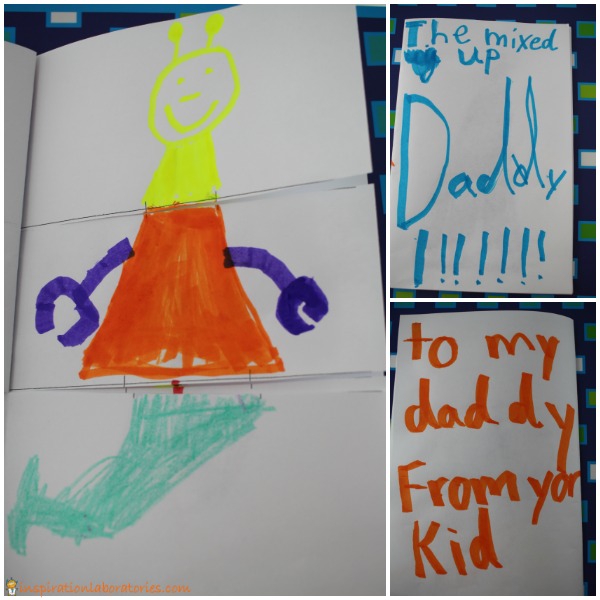 Make a mixed up daddy flip book for Father's Day.