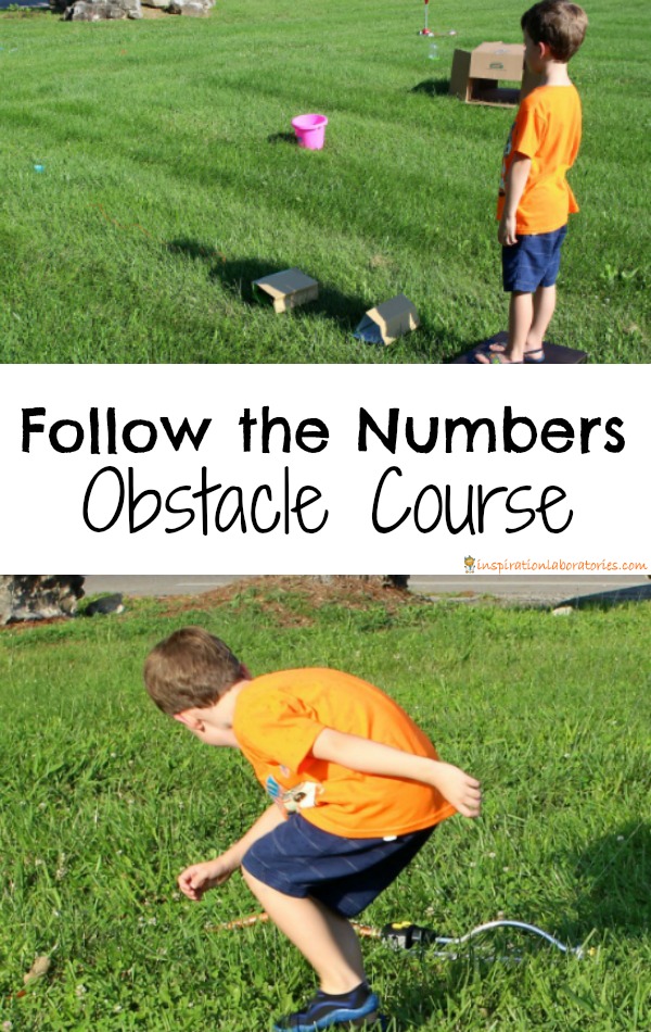 Follow the Numbers Obstacle Course - Try this easy to set up obstacle course for kids.