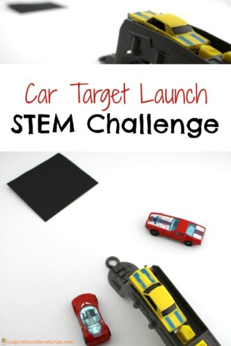 Set up a simple car target launch STEM challenge.