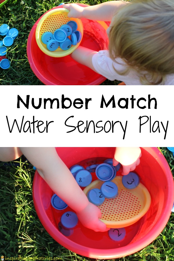 Head outside with this fun water sensory activity that practices number recognition and counting.