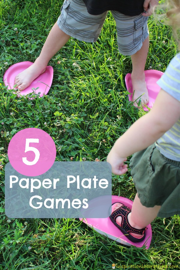 These paper plate games are a fun way to get kids moving!