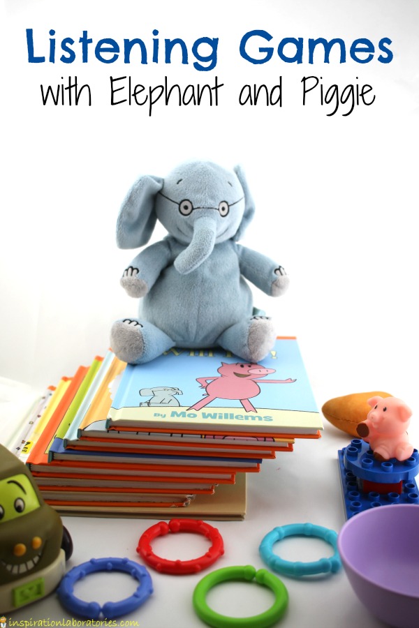 Play these listening games with Elephant and Piggie to practice listening skills.