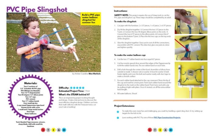 PVC Pipe slingshot from STEAM Kids