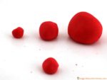 Use play dough apples to compare sizes and work on sorting skills.