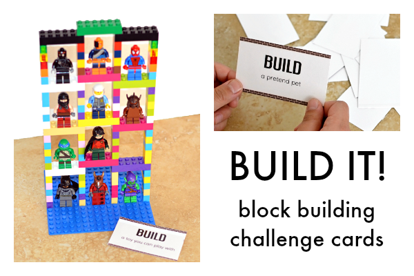 Up! block build challenge cards