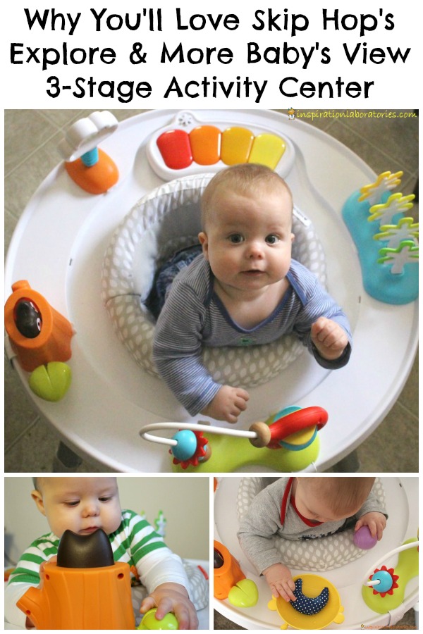 This activity center grows with your baby. It can be used for 3 stages - sitting, cruising, and as a play table.