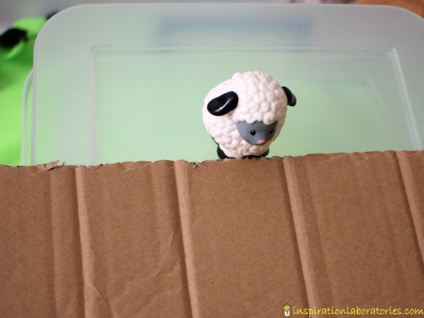 What will roll or slide down the ramp? Try this investigation with farm animals and Little Blue Truck to find out.