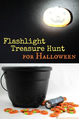 A Flashlight Treasure Hunt is a fun idea for Halloween.