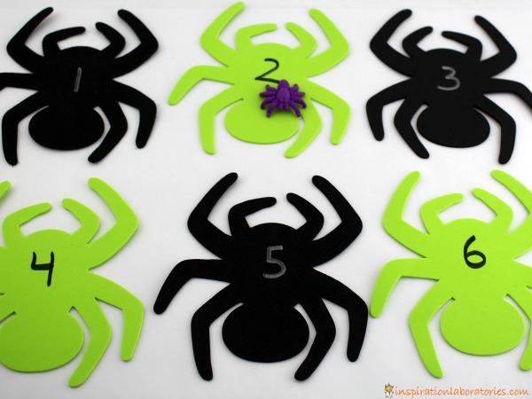 Toss a spider to practice number recognition.