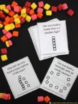Use the candy building challenge cards for a fun STEM activity.