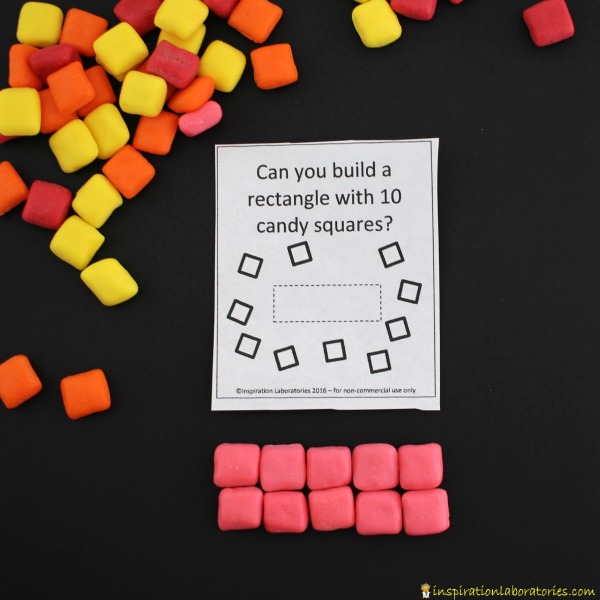 Use the candy building challenge cards for a fun STEM activity.