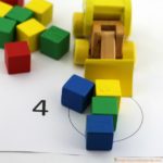 Try out our construction site build and count activity inspired by Goodnight, Goodnight Construction Site. It’s a great way to practice number recognition and counting while building with blocks.