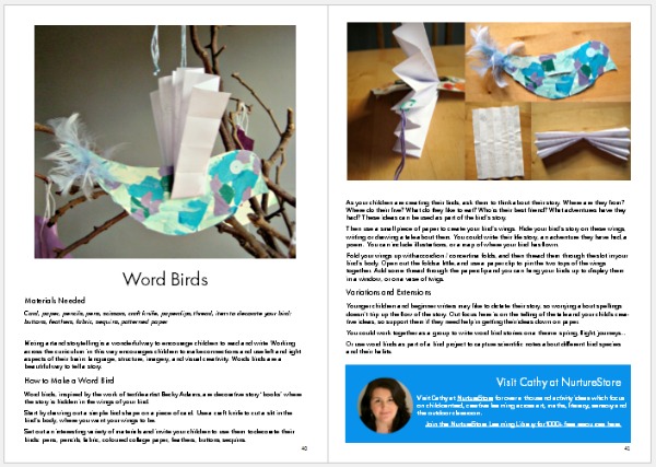 Make Your Mark sample page Word Birds