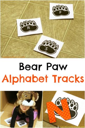 Bear Paw Alphabet Tracks are a fun way to practice letter recognition, letter sounds, and more.