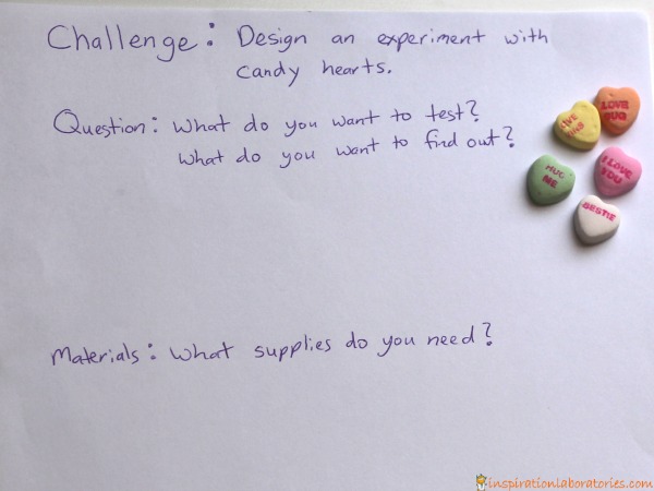 Design an experiment with candy hearts.