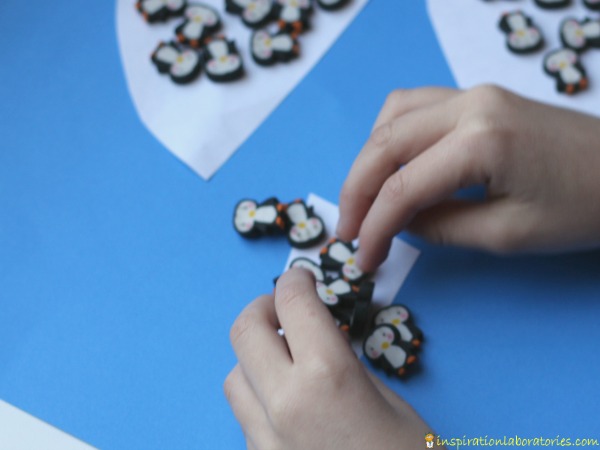 Penguin estimation game - a hands-on math activity to build number sense while practicing estimation, subitizing, and counting.