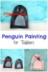 Toddlers and preschoolers will love painting penguins with this combination of fun art techniques.