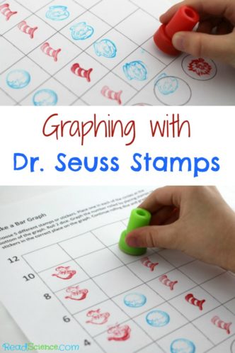 Download the free printable to practice graphing with Dr. Seuss stamps or stickers.