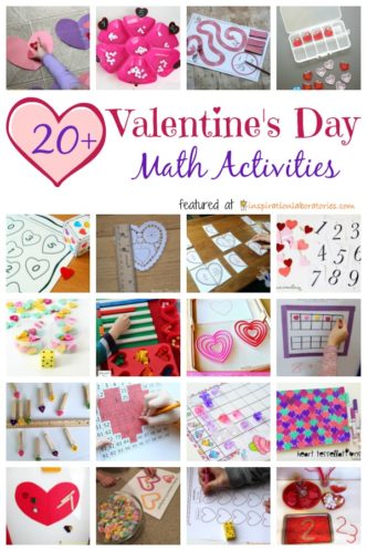 Valentine's Day math activities for preschool and elementary