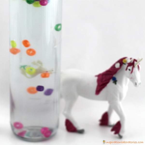 Learn how to make a unicorn Cartesian diver to explore density and buoyancy. 