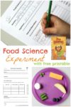 Food Science Experiment – Let your children design a food experiment to find out what foods they like to eat. It’s a fun way to try new foods and learn about conducting a science experiment.