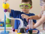 Set up a simple science lab for kids to conduct science investigations.