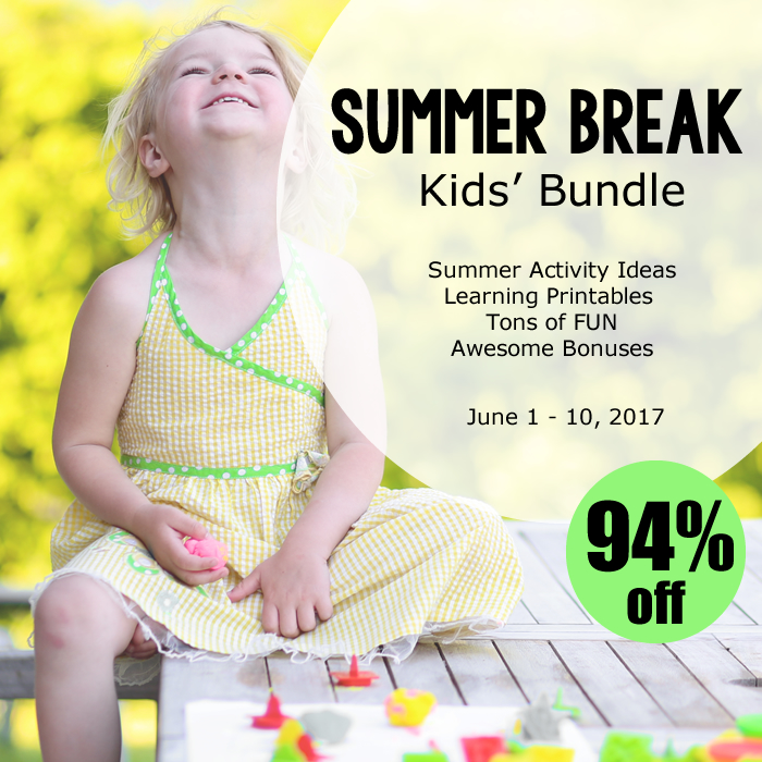Summer Break Kids' Bundle - includes over 40 ebooks and printable resources full of kids' activities and learning ideas. Perfect for summer camp at home or to combat summer slide.