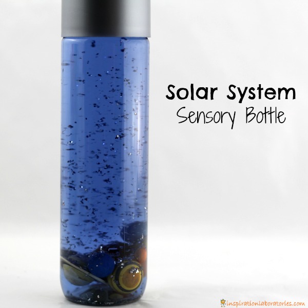 Make a solar system sensory bottle to learn about the planets. Inspired by How to Catch a Star by Oliver Jeffers. More space themed activity ideas for kids in the post.