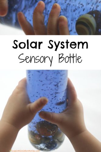 Make a solar system sensory bottle to learn about the planets. Inspired by How to Catch a Star by Oliver Jeffers. More space themed activity ideas for kids in the post.
