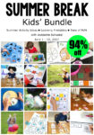 Summer Break Kids’ Bundle – includes over 40 ebooks and printable resources full of kids’ activities and learning ideas. Perfect for summer camp at home or to combat summer slide.