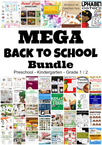 MEGA Back to School Bundle - awesome collection of ebooks, printable packs, and activity ideas for preschool, kindergarten, first grade, and second grade